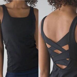 lululemon athletica Rise and Flow Tank- Black